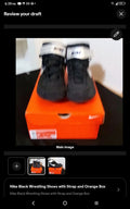 Black Nike Men's Wrestling Shoe Size 9.5